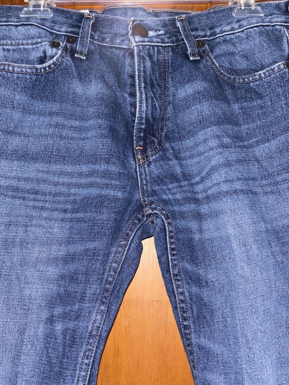 Hollister Men's Dark Blue Slim Straight Jeans
